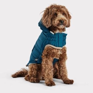 GF Pet Elasto-fit Nordic Dog Parka, Teal, Small